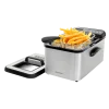Freidora eléctrica Cecotec Cleanfry Luxury 3000 de acero inoxidable con cestillo elevado y mandos de control digitales