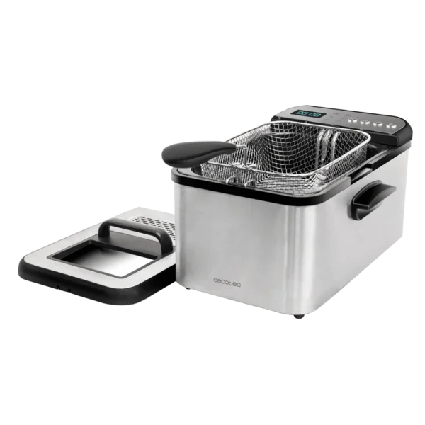 Imagen 2 Freidora CleanFry Luxury 3000 de 3,2 L y 2400 W. Acero inoxidable, filtro OilClean, 5 programas y tapa con ventana. Frituras crujientes y limpias de forma fácil.