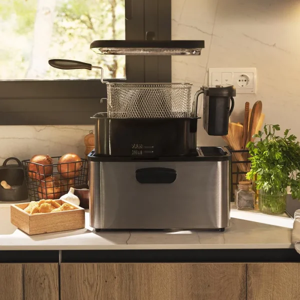 Imagen 6 Freidora digital de 4,2 L y 3270 W con filtro OilCleaner. Cocina rápida con 5 programas, cuerpo de acero inoxidable y piezas aptas para lavavajillas.