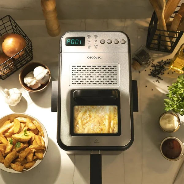 Imagen 8 Freidora digital de 4,2 L y 3270 W con filtro OilCleaner. Cocina rápida con 5 programas, cuerpo de acero inoxidable y piezas aptas para lavavajillas.