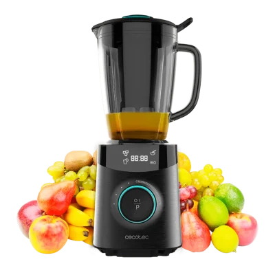 Batidora de vaso Cecotec Power Black Titanium 1800 Advance con acabados en acero inoxidable y jarra de vidrio