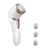 Lima para pies eléctrica Bamba SkinCare de Cecotec blanca con depósito de aspiración y 3 discos de distintos gramajes