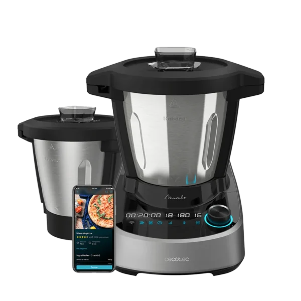 Imagen 2 Robot de cocina WiFi con 37 funciones y App. Incluye jarra Habana antiadherente, báscula integrada y sistema OneClick para cambio fácil de accesorios.