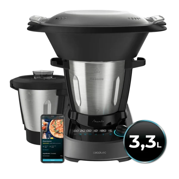 Imagen 3 Robot de cocina WiFi con 37 funciones y App. Incluye jarra Habana antiadherente, báscula integrada y sistema OneClick para cambio fácil de accesorios.