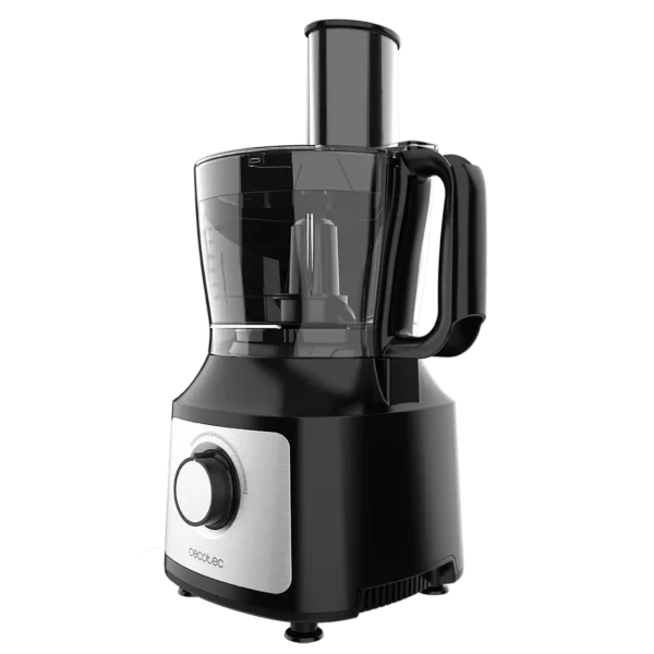 Imagen 3 Procesador de alimentos Cecotec de 1000 W con bowl de 2 L y jarra de 1,8 L. Incluye discos de corte, cuchillas para picar y amasar, exprimidor y accesorios.