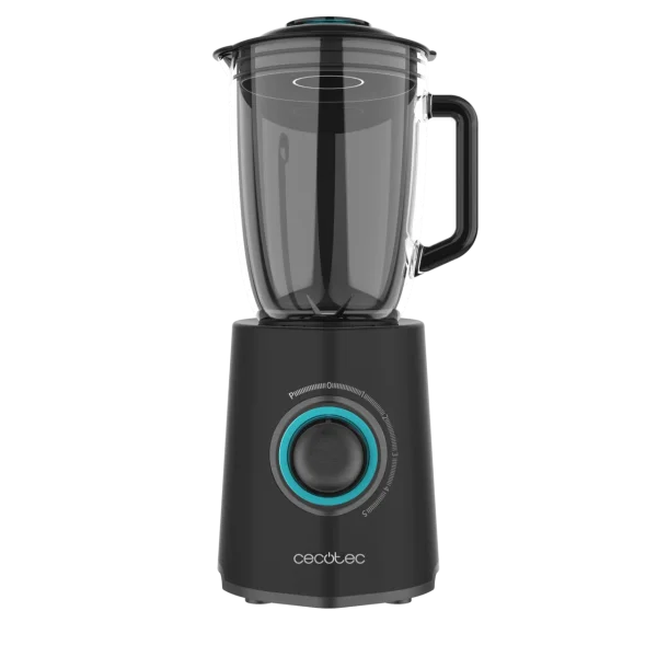Imagen 2 Batidora de vaso Cecotec Power Black Titanium 2300MAX Mix Go con 2300W, 6 cuchillas de titanio negro, función pica hielo, modo Turbo y vaso sport portátil.