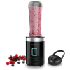 Batidora de vaso portátil Cecotec Power Titanium 300 con cuchillas de titanio negro y vaso transportable de 570 ml.