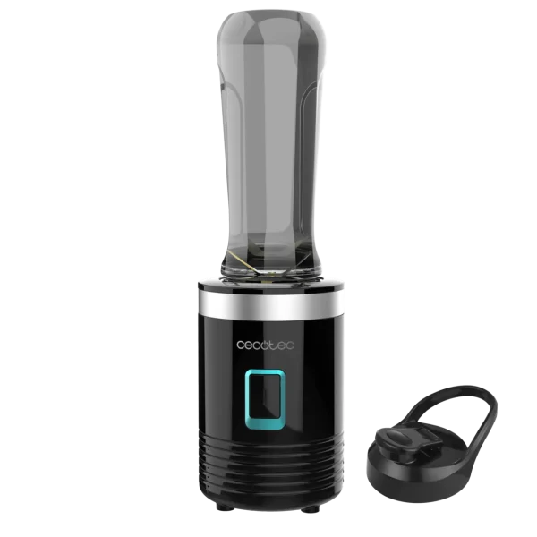 Imagen 2 Batidora de smoothies compacta con 300 W, cuchillas de titanio negro y vaso portátil de 570 ml. Ideal para batidos saludables y fáciles de transportar a diario.