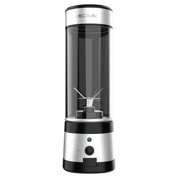 Imagen 2 Batidora de smoothies WanderlustMix USB de Cecotec con 126 W, 4 cuchillas de titanio negro y vaso portátil de 500 ml para preparar batidos en cualquier lugar.