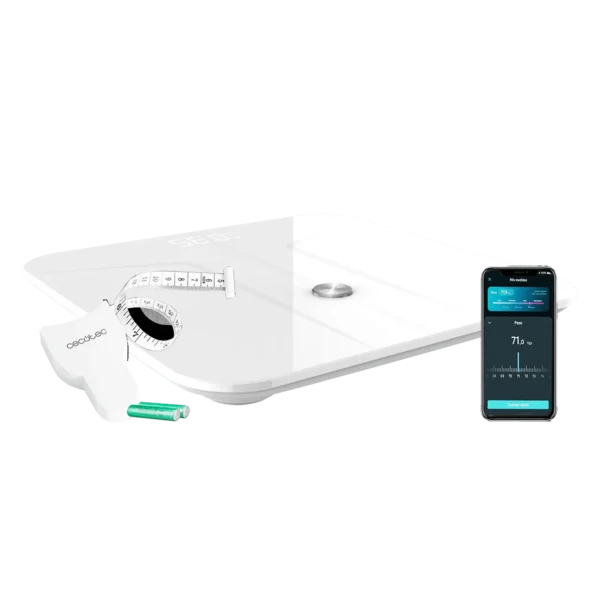 Imagen 2 Báscula inteligente Cecotec Surface Precision 970 Smart Healthy. Medición de bioimpedancia, conectividad Bluetooth y superficie de vidrio templado de seguridad.