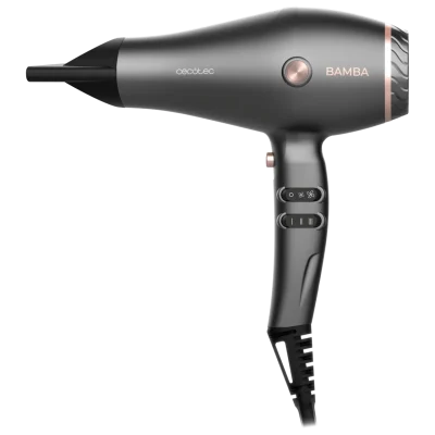 Secador de pelo Cecotec Bamba IoniCare Harmony con motor AC de 2600W, tecnología de iones y accesorios
