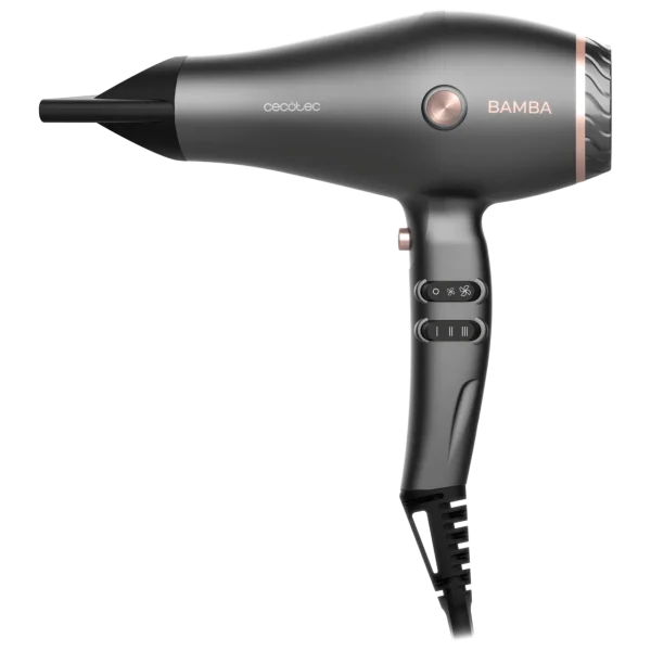 Secador de pelo Cecotec Bamba IoniCare Harmony con motor AC de 2600W, tecnología de iones y accesorios
