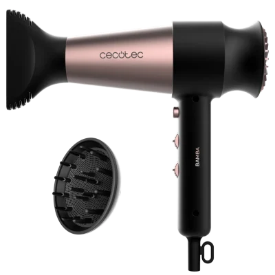 Secador de pelo digital Cecotec Bamba IoniCare RockStar Retro color azul con boquilla concentradora magnética