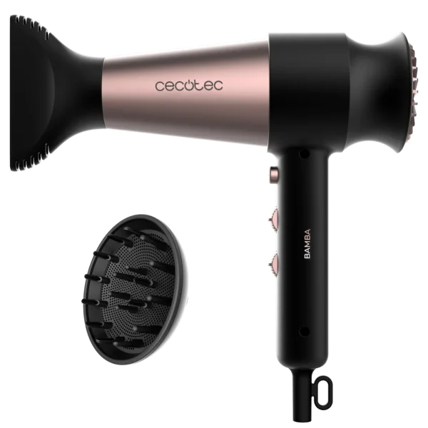 Secador de pelo digital Cecotec Bamba IoniCare RockStar Retro color azul con boquilla concentradora magnética