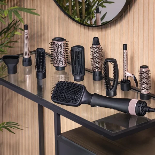 Imagen 4 Moldea tu cabello con Bamba CeramicCare 10in1 Styler. Cepillo de aire con 10 cabezales, recubrimiento cerámico, 3 temperaturas y 2 velocidades para looks variados.