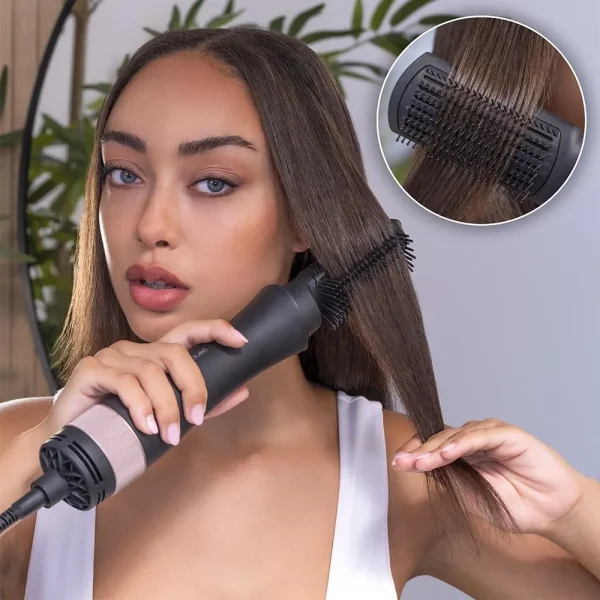 Imagen 7 Moldea tu cabello con Bamba CeramicCare 10in1 Styler. Cepillo de aire con 10 cabezales, recubrimiento cerámico, 3 temperaturas y 2 velocidades para looks variados.