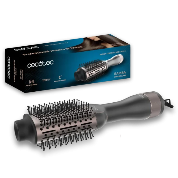 Cepillo alisador de aire Cecotec Bamba CeramicCare Single con revestimiento cerámico y punta fría
