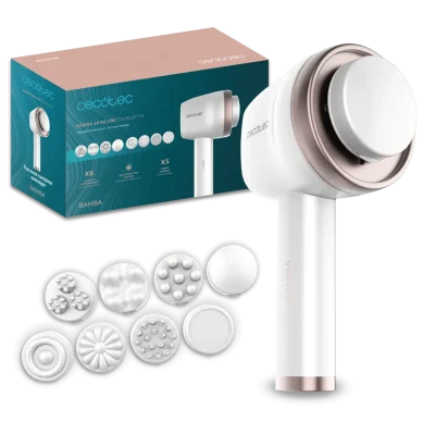 Masajeador corporal anticelulítico Bamba SkinCare Push Up de Cecotec con 8 cabezales intercambiables