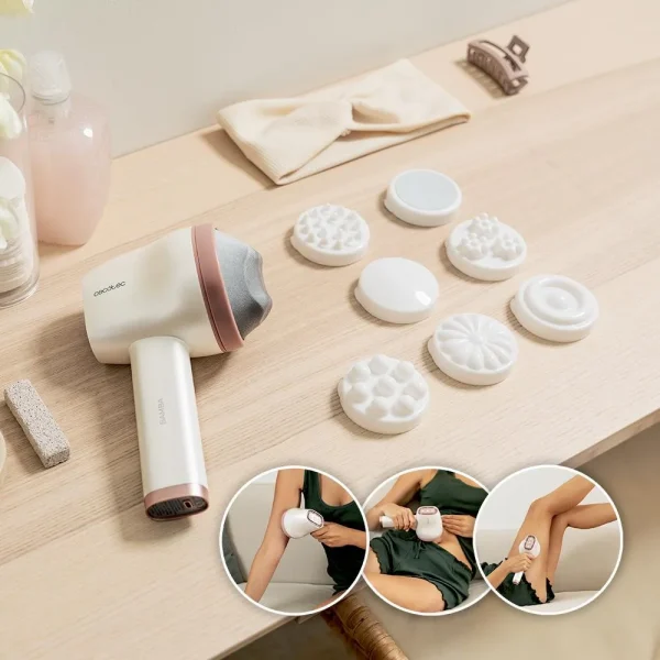 Imagen 4 Masajeador corporal anticelulítico Bamba SkinCare Push Up de Cecotec. Incluye 8 cabezales, 5 modos y 6 niveles de intensidad para un cuidado corporal profesional.