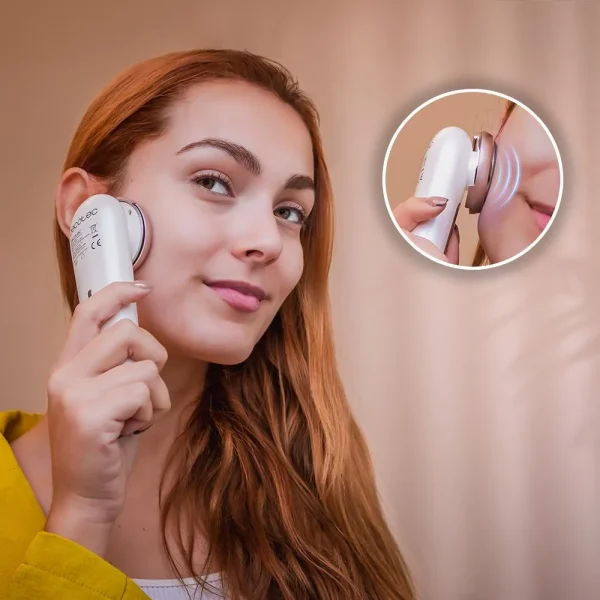 Imagen 8 Masajeador facial Bamba FaceCare LightSonic con fototerapia LED, función calor, vibración y microcorrientes EMS para un tratamiento de rejuvenecimiento completo.