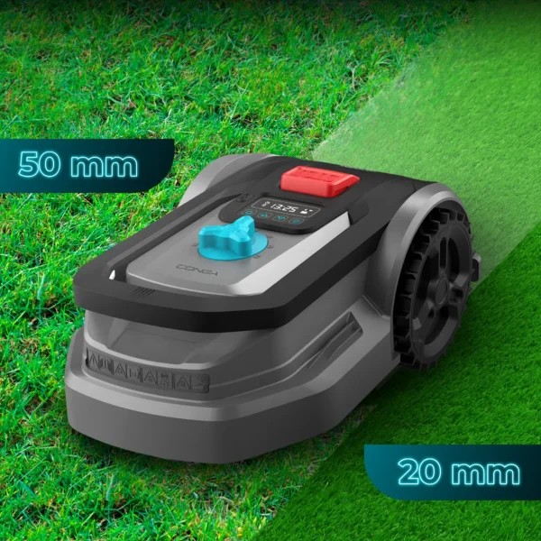 Imagen 5 El robot cortacésped Conga GrassHopper 300 con motor Digital Brushless cubre hasta 300 m2. Supera pendientes del 27% y dispone de sensor de lluvia.