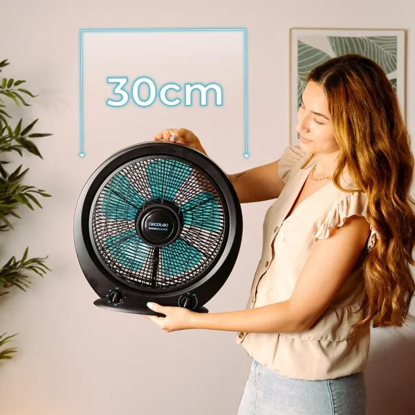 Imagen 5 Ventilador de suelo EnergySilence 4500 Power Box Black de 45 W y 12 pulgadas. Silencioso, con 3 velocidades y temporizador ajustable para un máximo confort.