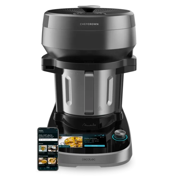 Imagen 4 Robot de cocina Mambo CooKing Unique con dispensador de alimentos ChefCrown. 45 funciones, jarra cerámica de 5L y miles de recetas guiadas paso a paso.