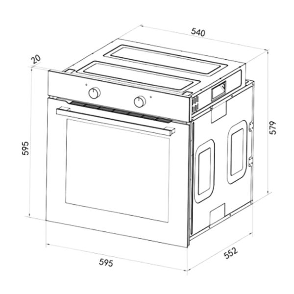 Imagen 6 Horno convencional Cecotec Bolero Hexa C126400 de 80 litros, 5 funciones, 2800W y clasificación energética A. Ideal para cocciones uniformes y eficientes.
