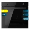 Horno integrable multifunción Cecotec Bolero Hexa M236000 Dark Inox con acabado en acero inoxidable oscuro y panel de control con Timer.