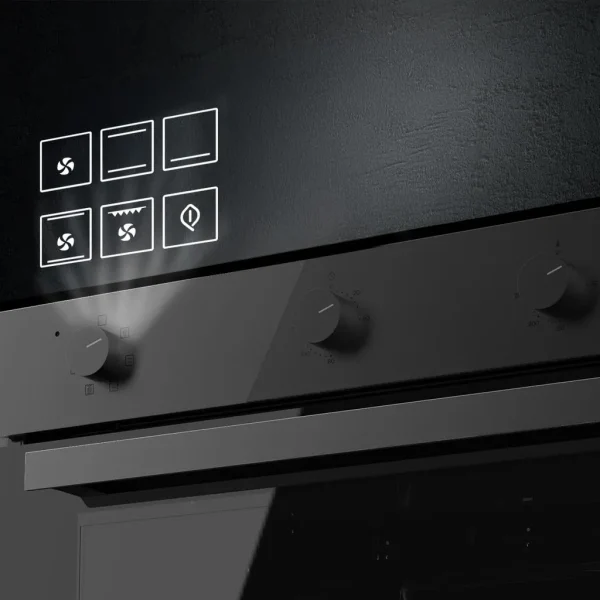 Imagen 6 Horno multifunción Bolero Hexa M236000 Dark Inox de 70L, clase A y 2800W. Incluye tecnología Steam Assist, Steam EasyClean y triple cristal para mayor seguridad.