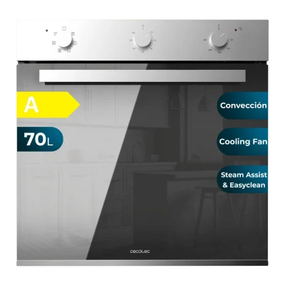 Horno integrable Cecotec Bolero Hexa M236000 Mirror Time A con acabado espejo y panel digital frontal