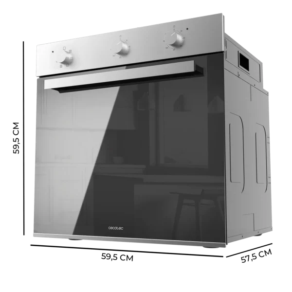 Imagen 3 Horno integrable multifunción Bolero Hexa M236000 Mirror Time A de 70L, 2800W y 6 funciones. Incluye Steam EasyClean, Triple Glass y eficiencia energética Clase A.