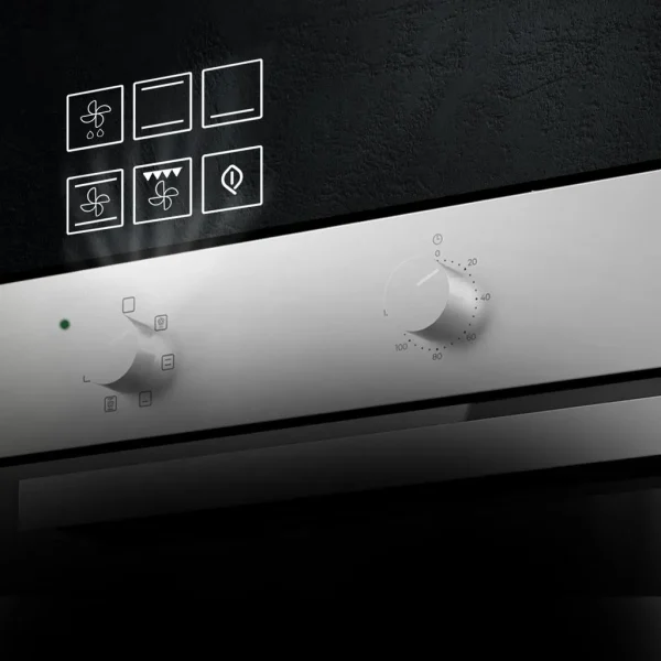 Imagen 6 Horno integrable multifunción Bolero Hexa M236000 Mirror Time A de 70L, 2800W y 6 funciones. Incluye Steam EasyClean, Triple Glass y eficiencia energética Clase A.