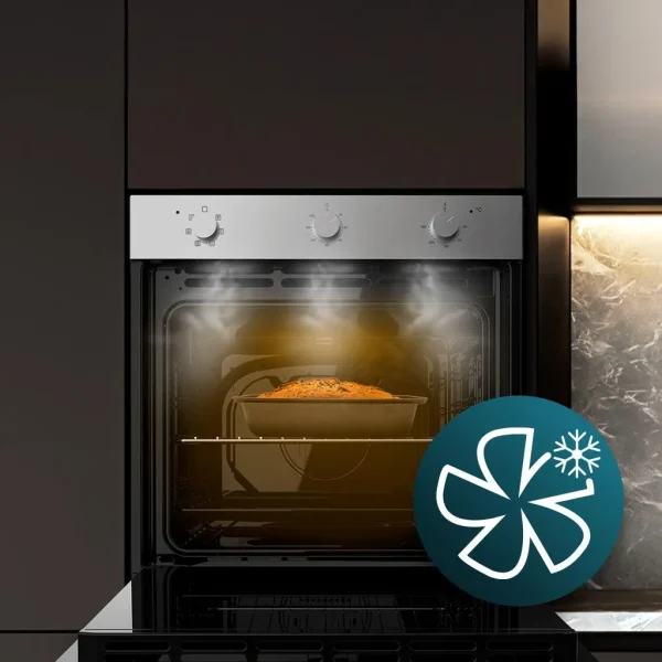 Imagen 7 Horno integrable multifunción Bolero Hexa M236000 Mirror Time A de 70L, 2800W y 6 funciones. Incluye Steam EasyClean, Triple Glass y eficiencia energética Clase A.
