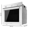 Imagen 3 Horno Bolero Hexa M236000 Glass White Time de 70L con 6 funciones, Steam Assist y eficiencia Clase A. Diseño en cristal blanco y triple acristalamiento.