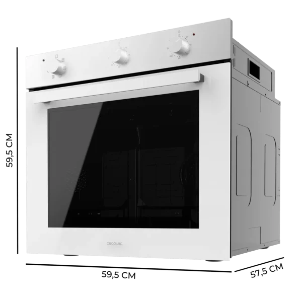 Imagen 3 Horno Bolero Hexa M236000 Glass White Time de 70L con 6 funciones, Steam Assist y eficiencia Clase A. Diseño en cristal blanco y triple acristalamiento.