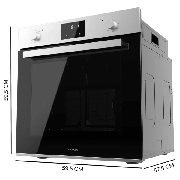 Imagen 3 Horno integrable Cecotec Bolero Hexa M226001 de 70L, clase A y 2800W. Con 7 funciones, Steam Assist para cocción al vapor y limpieza Steam EasyClean.