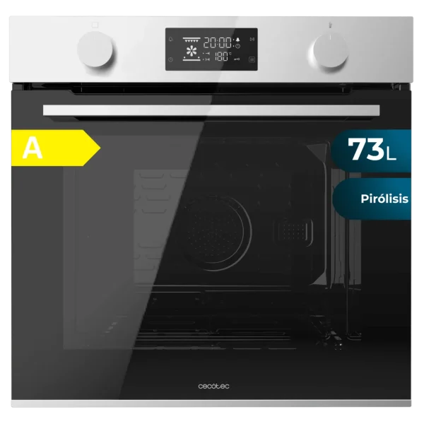 Horno pirolítico integrable Cecotec Bolero Hexa P526000 Line A de acero inoxidable con panel de control digital y tirador ergonómico
