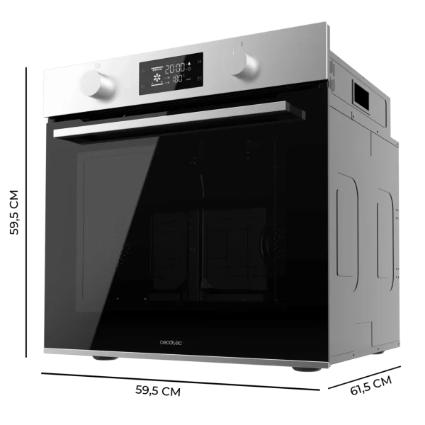 Imagen 2 Horno pirolítico Cecotec Bolero Hexa P526000 Line A con 73L de capacidad, 9 funciones, 2800W y limpieza automática. Eficiencia energética A y diseño integrable.