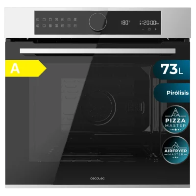 Horno integrable Cecotec Bolero Hexa P516000 Line A con acabado elegante, Dual Display y guías telescópicas.