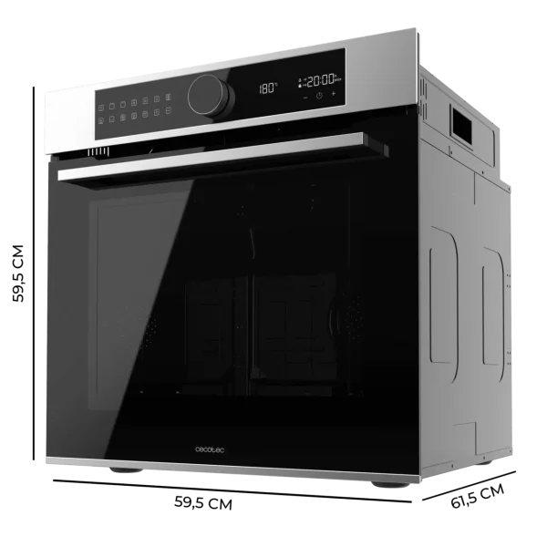 Imagen 2 Horno pirolítico Bolero Hexa P516000 de 73L, clase A y 3250W. Con 14 funciones, Pizza Master y Airfryer Master para resultados profesionales en cada receta.