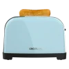 Imagen 3 Tostador Toastin' time 1700 Double Blue de 1700 W y 4 ranuras. Acero inoxidable azul, soporte para panecillos y bandeja recogemigas para un tostado perfecto.