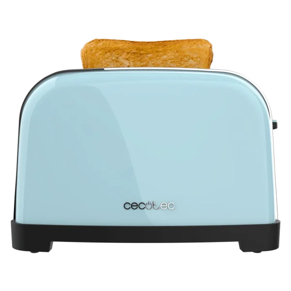 Imagen 3 Tostador Toastin' time 1700 Double Blue de 1700 W y 4 ranuras. Acero inoxidable azul, soporte para panecillos y bandeja recogemigas para un tostado perfecto.