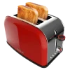Tostador vertical Cecotec Toastin' time 850 Red Lite color rojo de acero inoxidable con dos ranuras y controles laterales