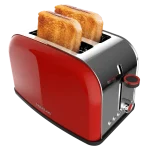 Tostador vertical Cecotec Toastin' time 850 Red Lite color rojo de acero inoxidable con dos ranuras y controles laterales