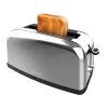 Tostador vertical Cecotec Toastin' time 850 Inox Long Lite de acero inoxidable con ranura larga y soporte superior para bollería