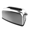 Imagen 2 Tostador de acero inoxidable con 850 W y ranura larga para rebanadas gruesas. Incluye soporte para bollería, bandeja recogemigas y 7 niveles de tostado.