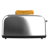 Imagen 3 Tostador de acero inoxidable con 850 W y ranura larga para rebanadas gruesas. Incluye soporte para bollería, bandeja recogemigas y 7 niveles de tostado.