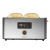 Imagen 3 Tostador Cecotec Touch&Toast Extra Double de 1500 W con pantalla táctil. Doble ranura larga para 4 tostadas, acabado en acero y funciones preconfiguradas.