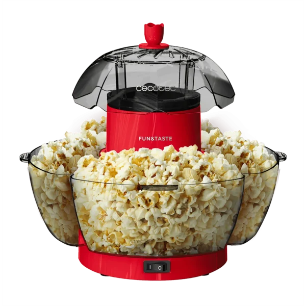 Palomitero Cecotec Fun&Taste P'Corn Lotus con 4 recipientes extraíbles y palomitas recién hechas